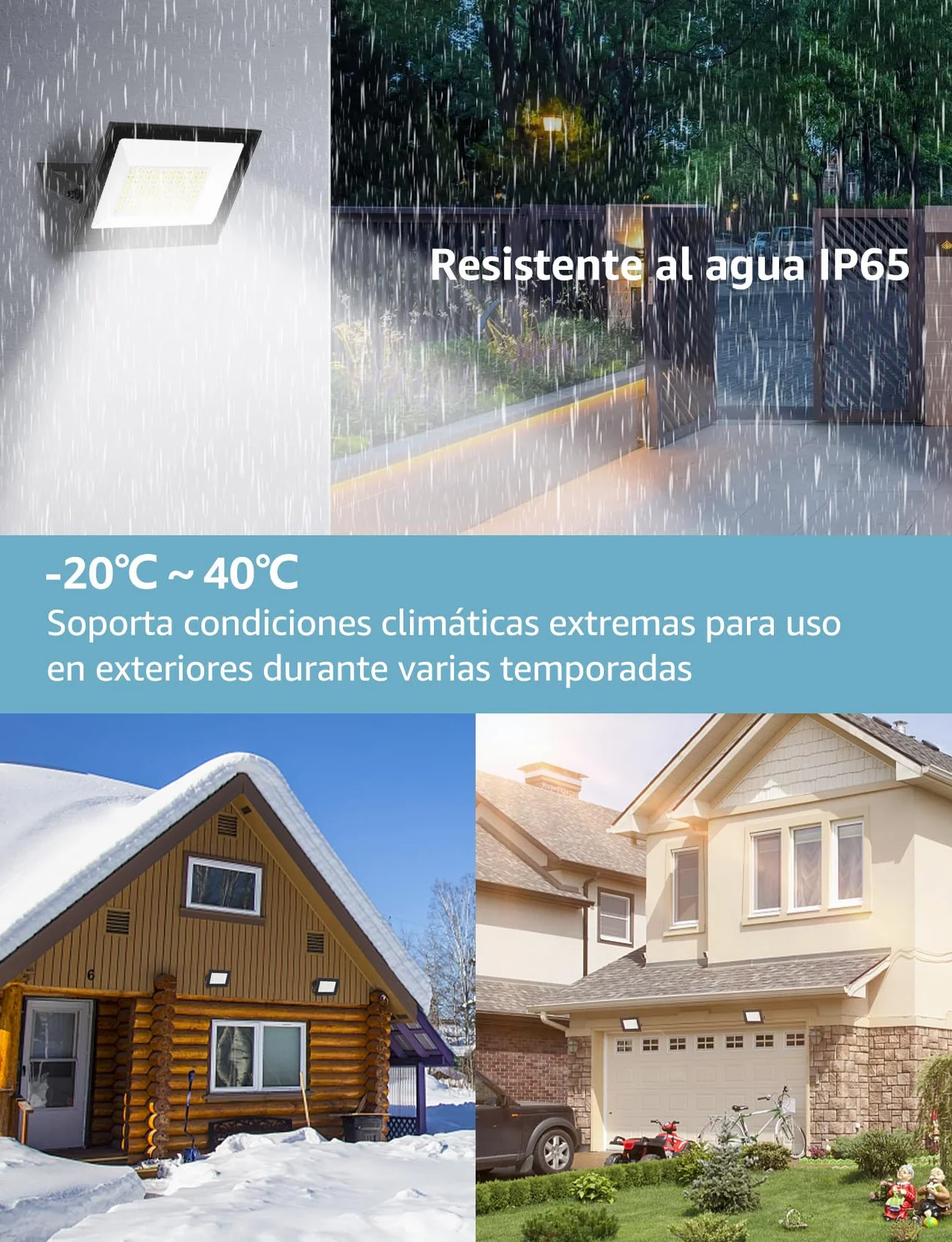 ãAigostar Projecteur LED Extérieur 50W 4300lm Projecteur Exterieur LED Blanc Froid 6500K IP65 Imperméable pour Jardin,Patio,Cour,GarageÓ