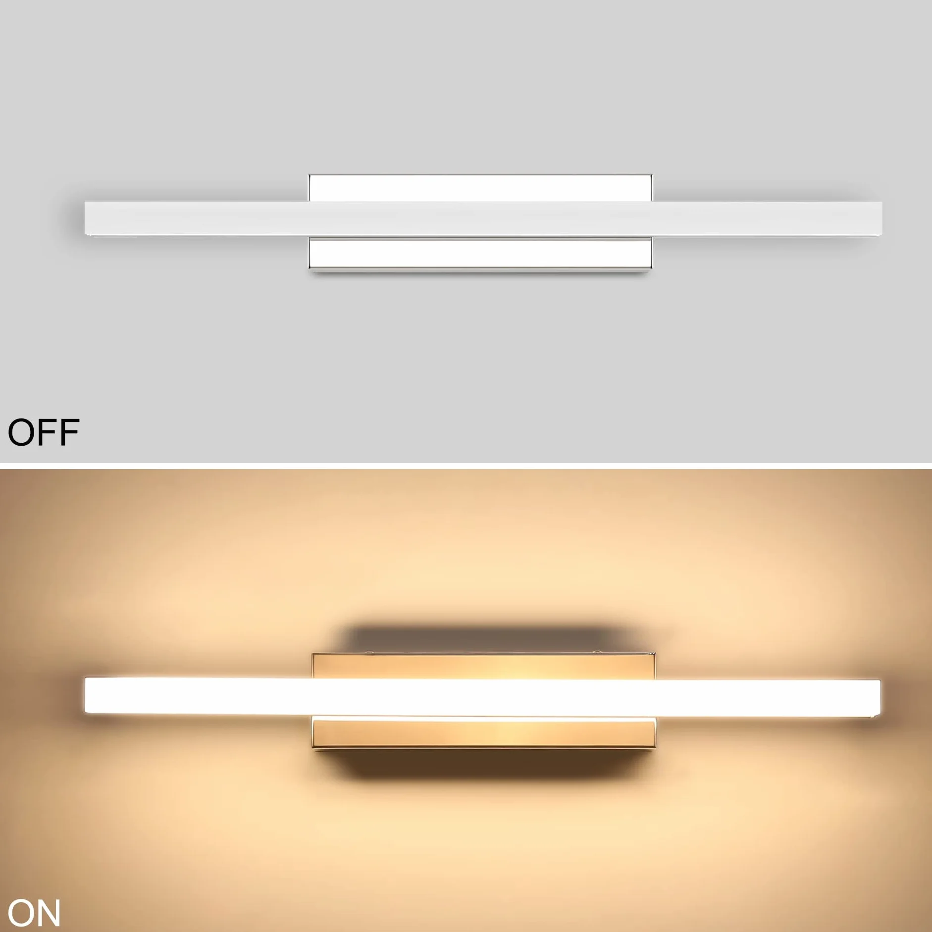 Klighten Łazienkowa lampa LED 9 W 40 cm IP44 kinkiet lustro łazienkowe 600 lumenów 110-240 V 3000 K ciepła biel