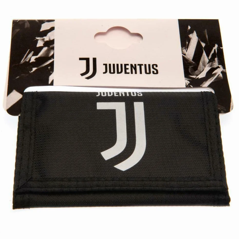 Juventus FC Juventus Crest Tri Fold Portfel, Dorośli Unisex, Czarny (Czarny), Jeden Rozmiar