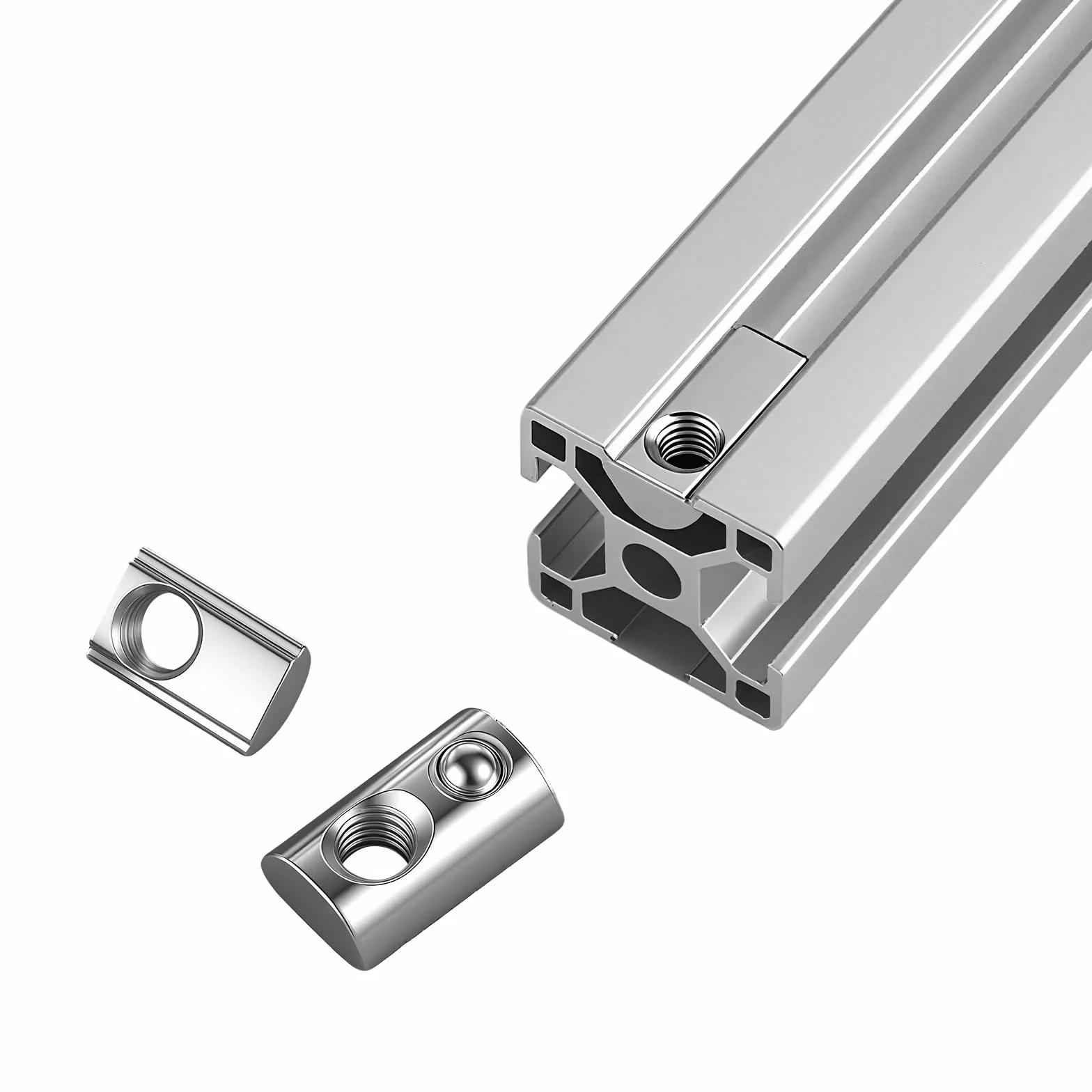 Nakrętka Przesuwna z Kulą Sprężynową M6 do Profilu Aluminiowego 40x40 Seria 40