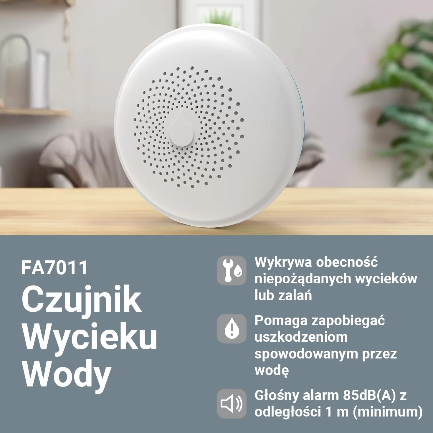 FireAngel FA7011 Czujnik Wycieku Wody - Czujnik Zalania Biały