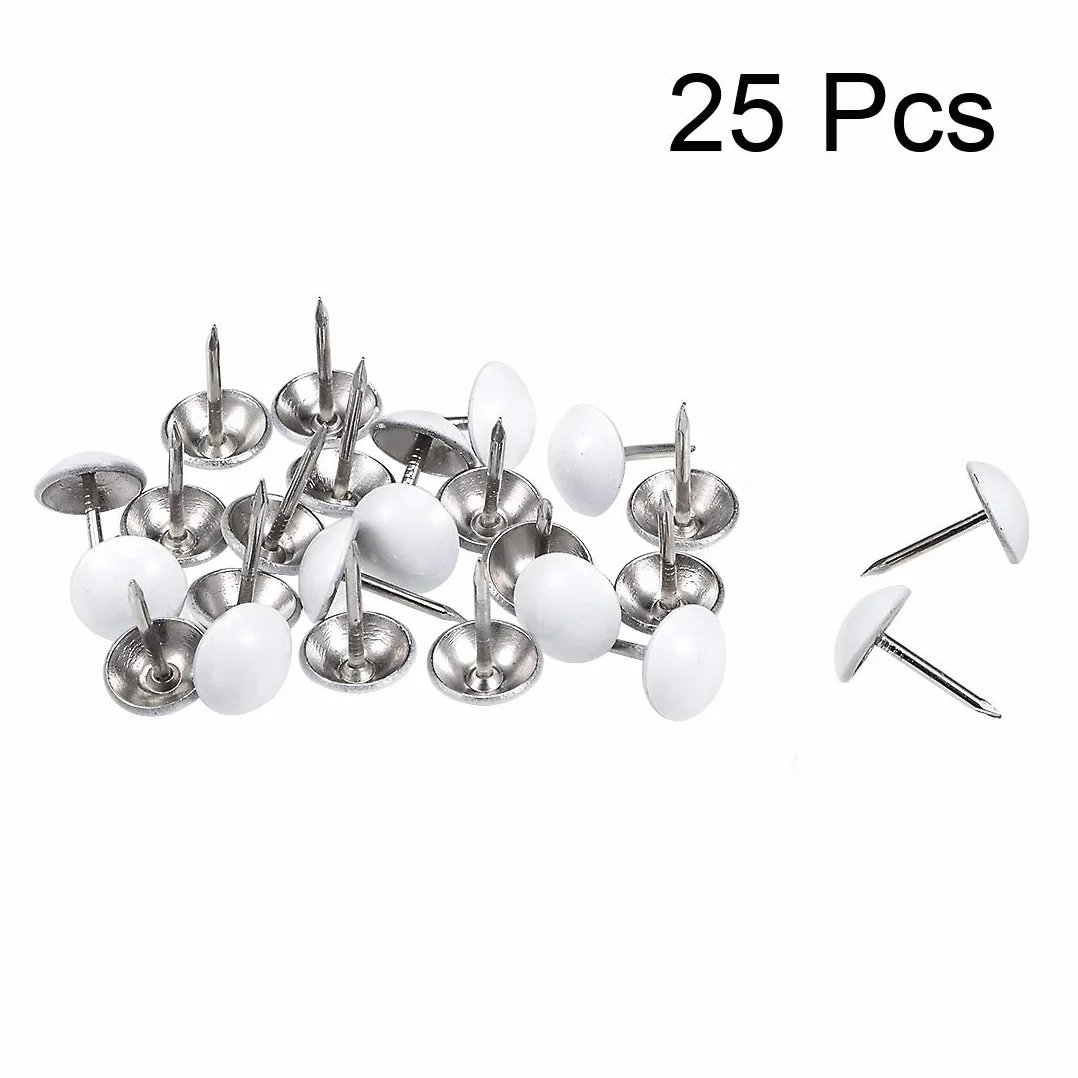 Gwoździe do tapicerki meblowej 25 sztuk 11 głowicy 17 mm okrągłe białe