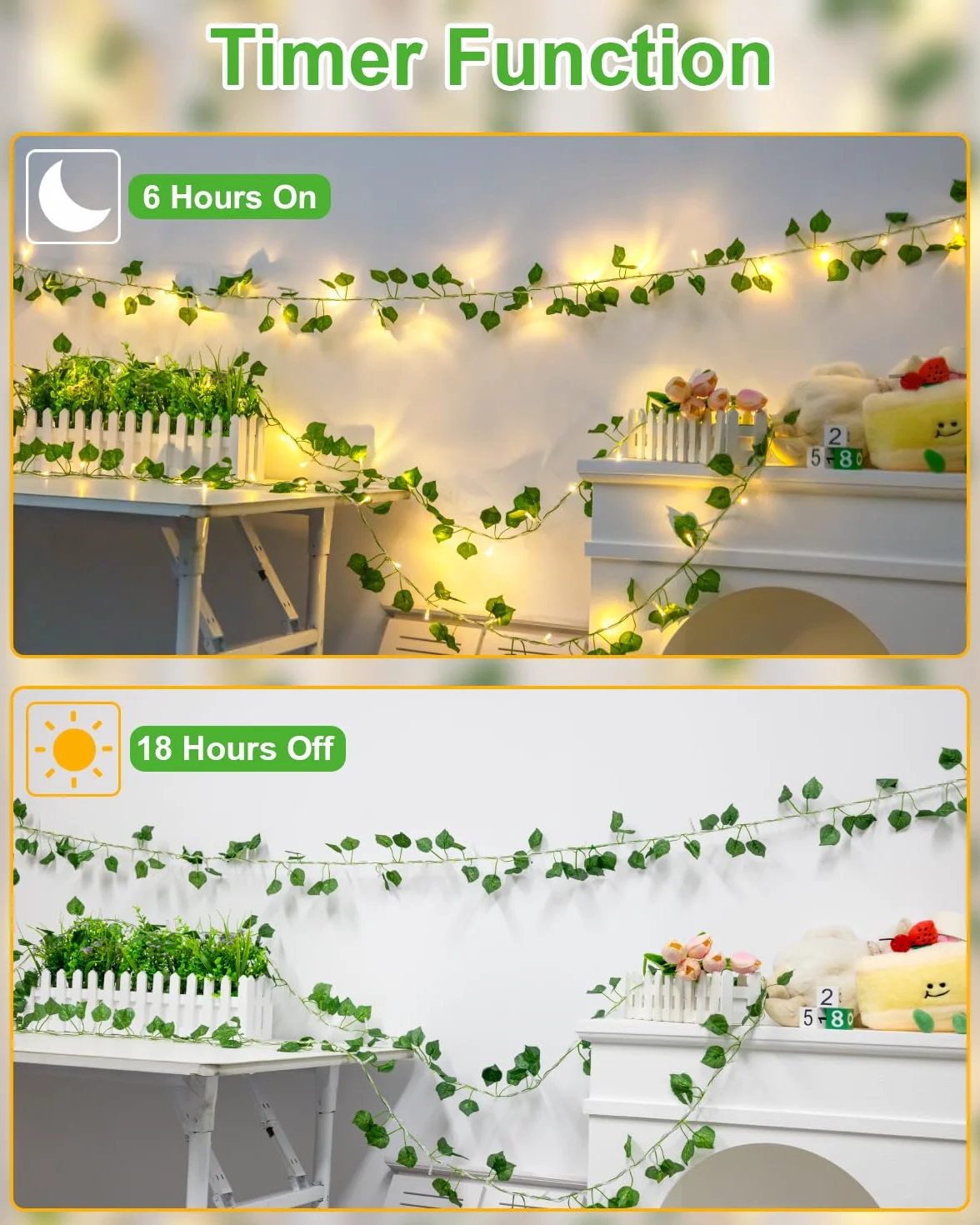 Dalugo Łańcuch świetlny z 20 diodami LED, 2 m