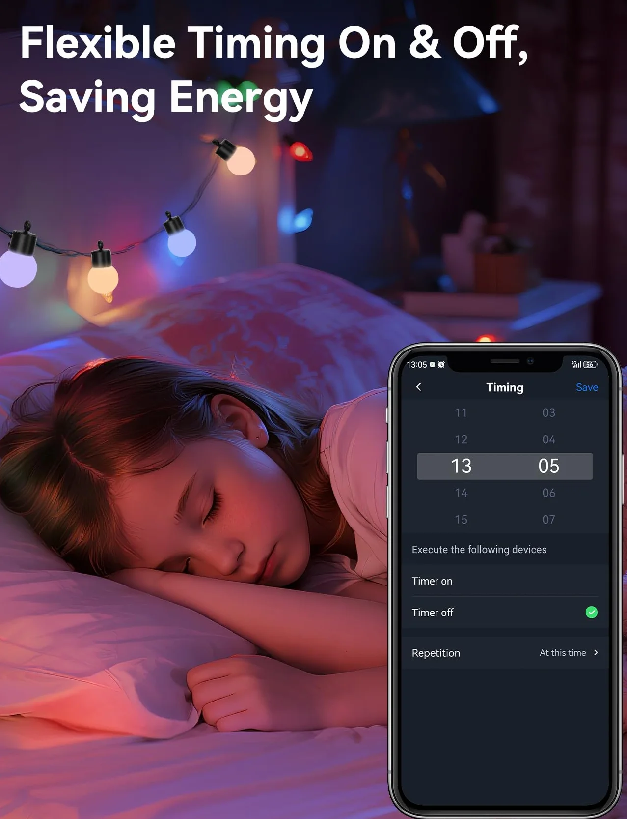 Aigostar Smart RGBIC Girlanda Ogrodowa 5 Metrów, 25 LED G45 Lampy, Sterowanie Segmentami Koloru, Synchronizacja z Muzyką, 39 Dynamicznych Trybów, IP44 Wodoszczelna do Wnętrza i Ogrodu