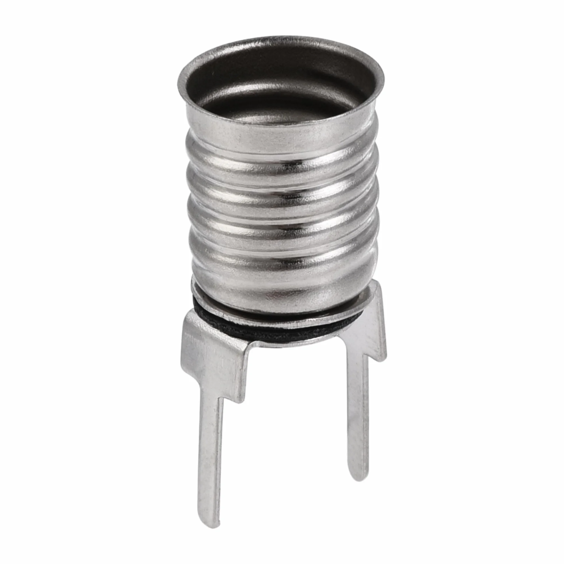sourcing map 20 sztuk E10 oprawka lampy 10,5 x 25 mm DC 30 V oprawka lampy cokół wkręcany z drutem niklowana miedź
